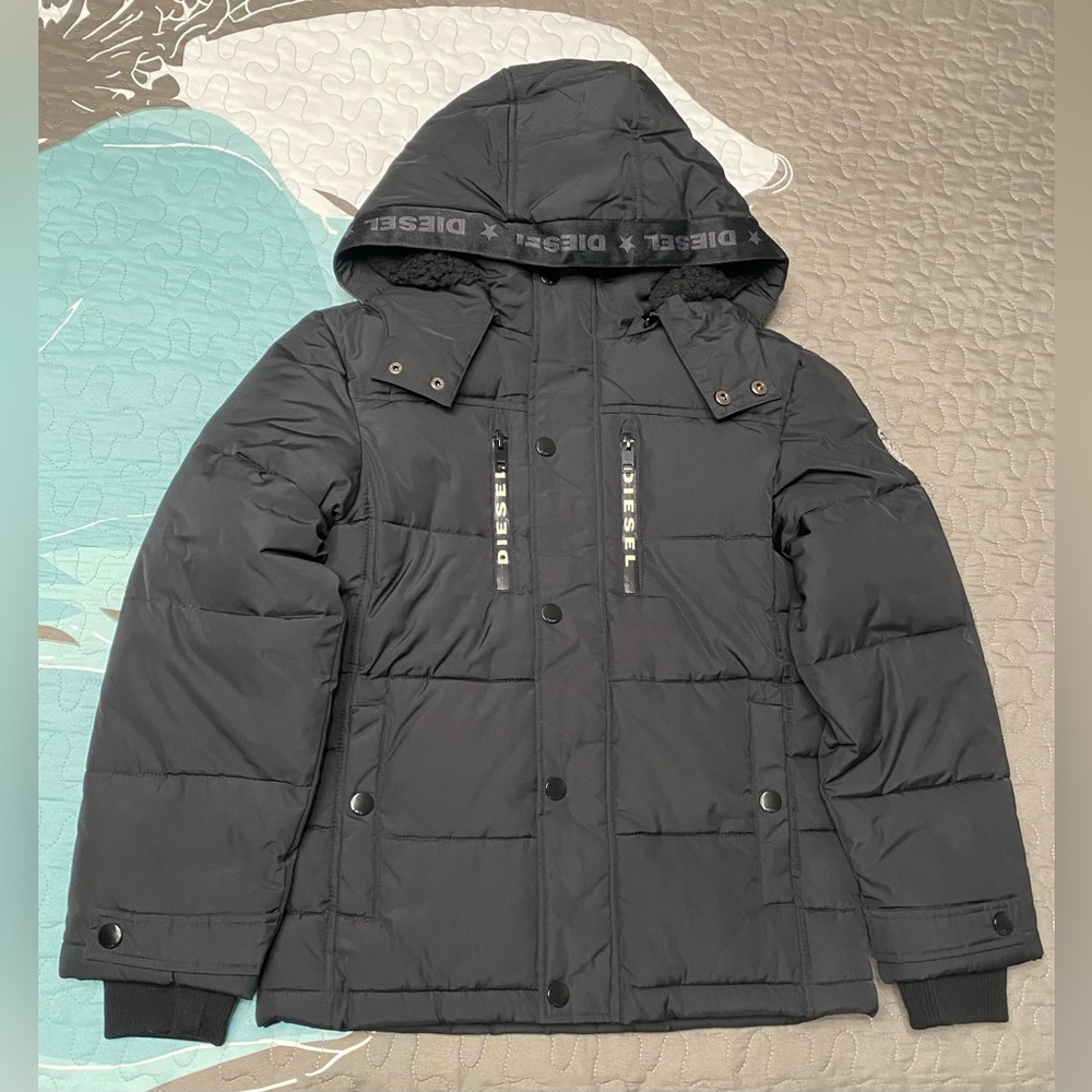 Diesel big boys winter jacket, size 10-12, black color